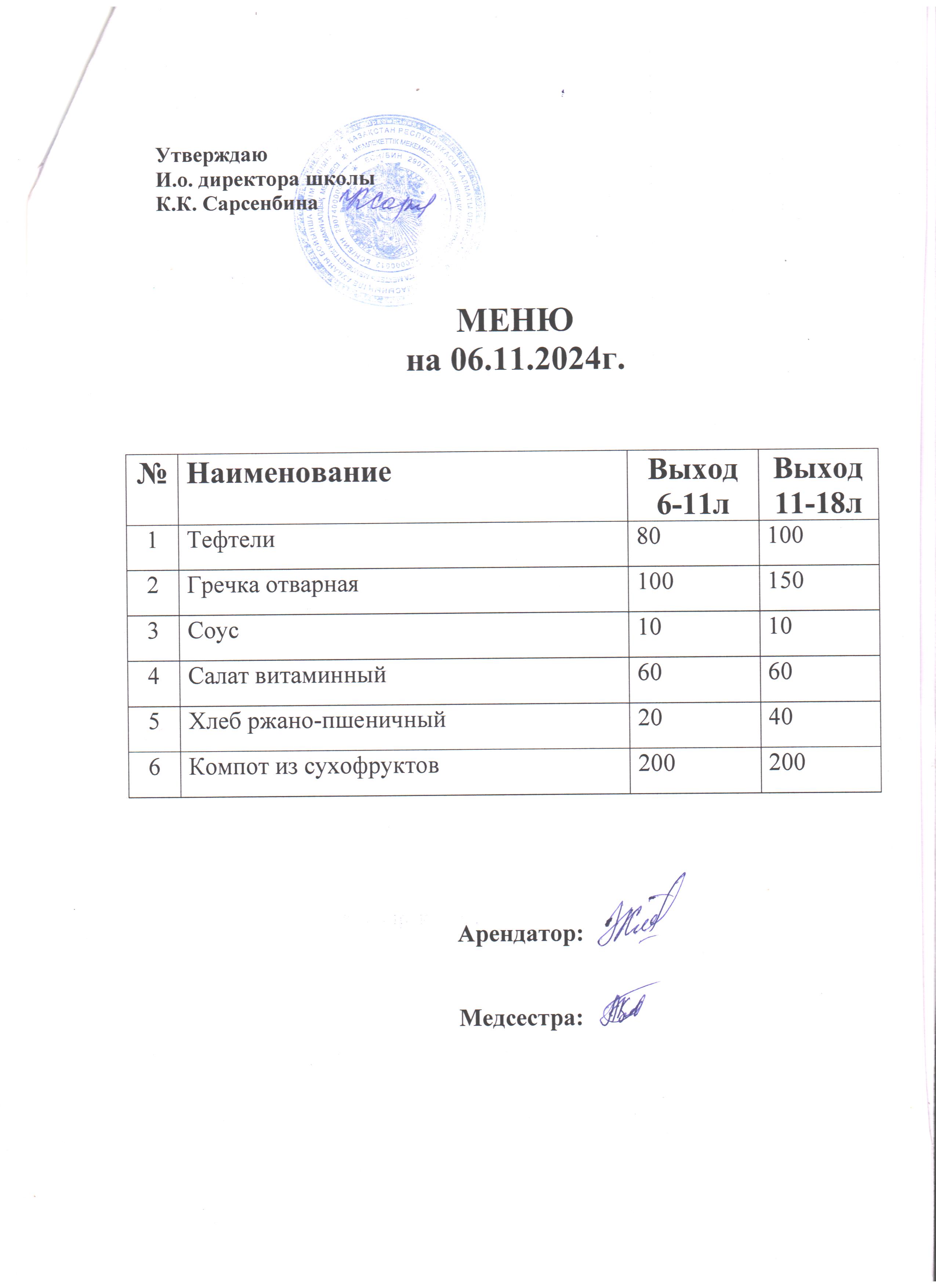 Ас мәзірі