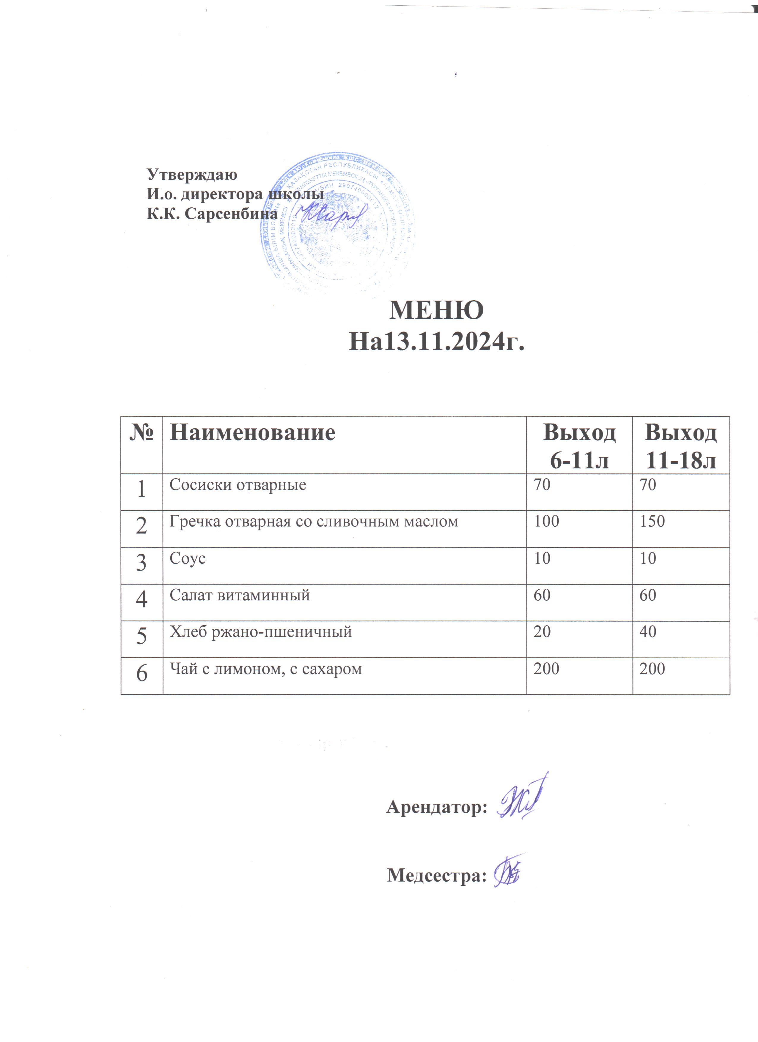Ас мәзірі