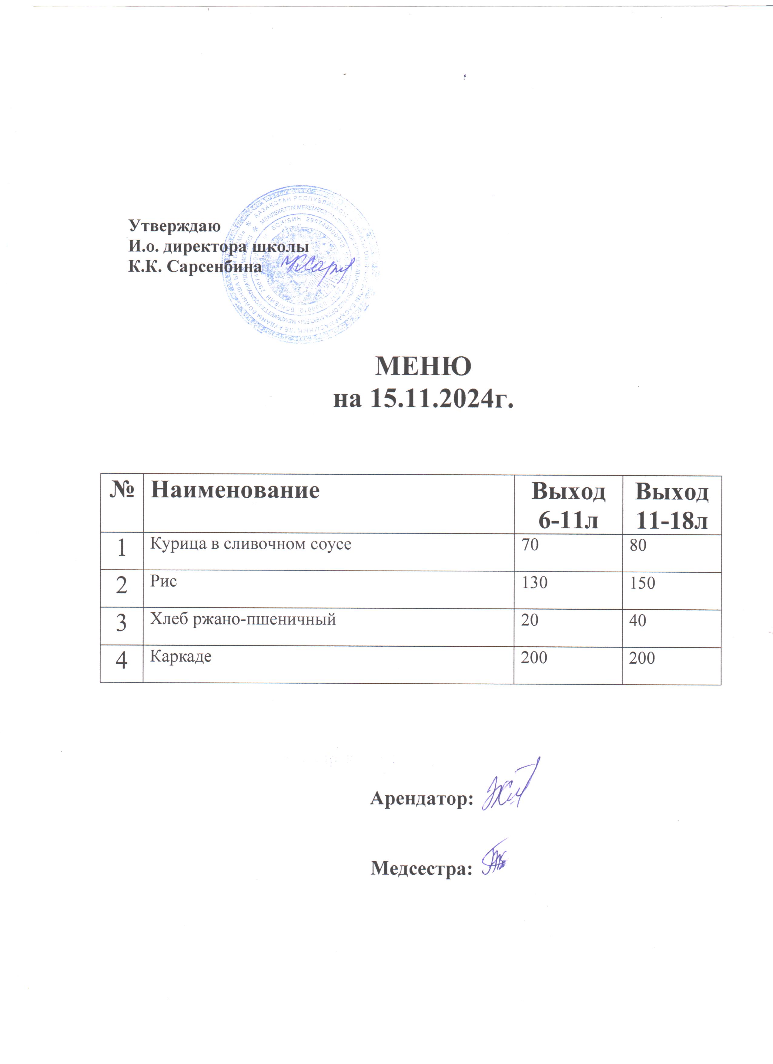 Ас мәзірі