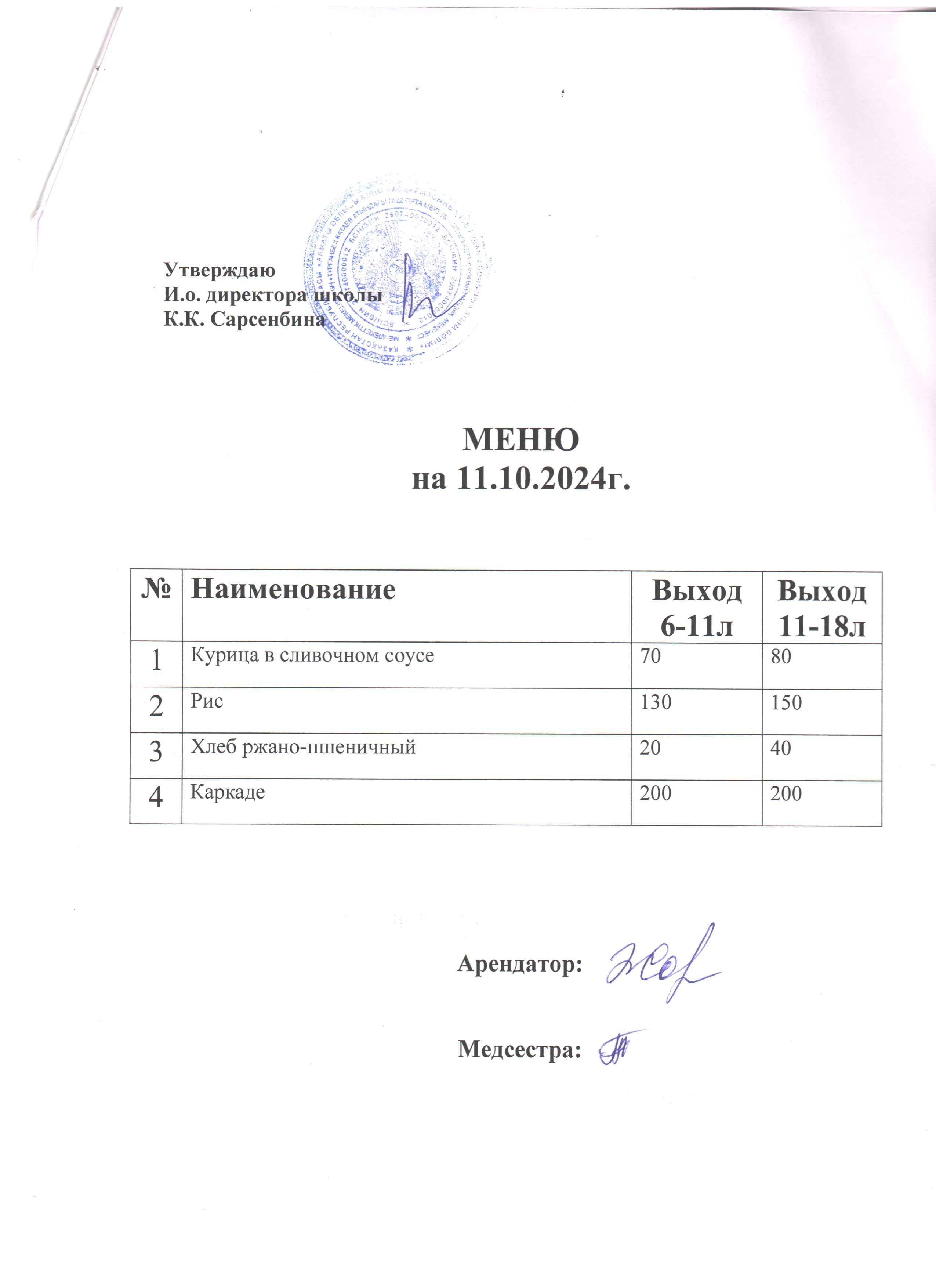 Ас мәзірі