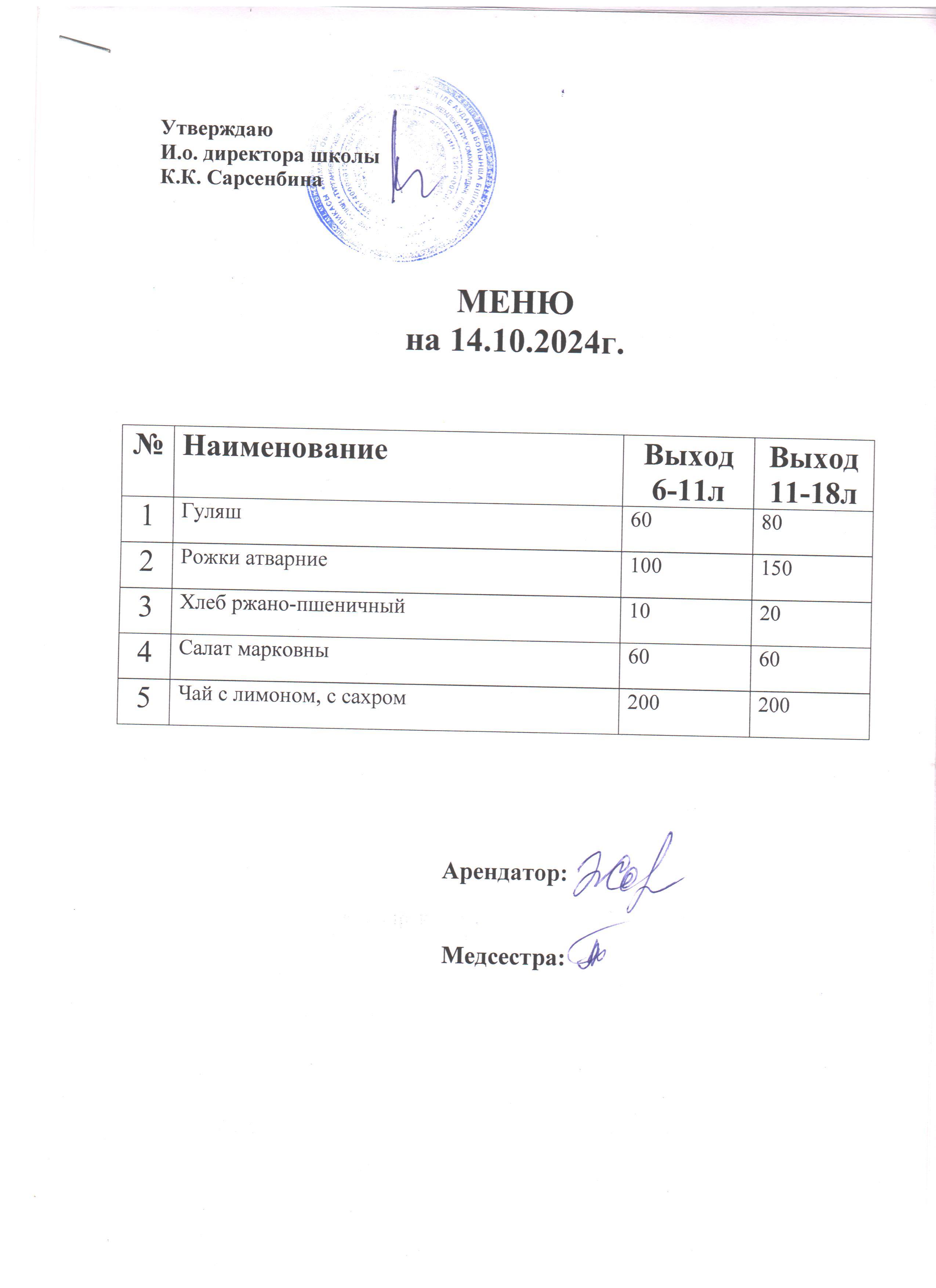 Ас мәзірі