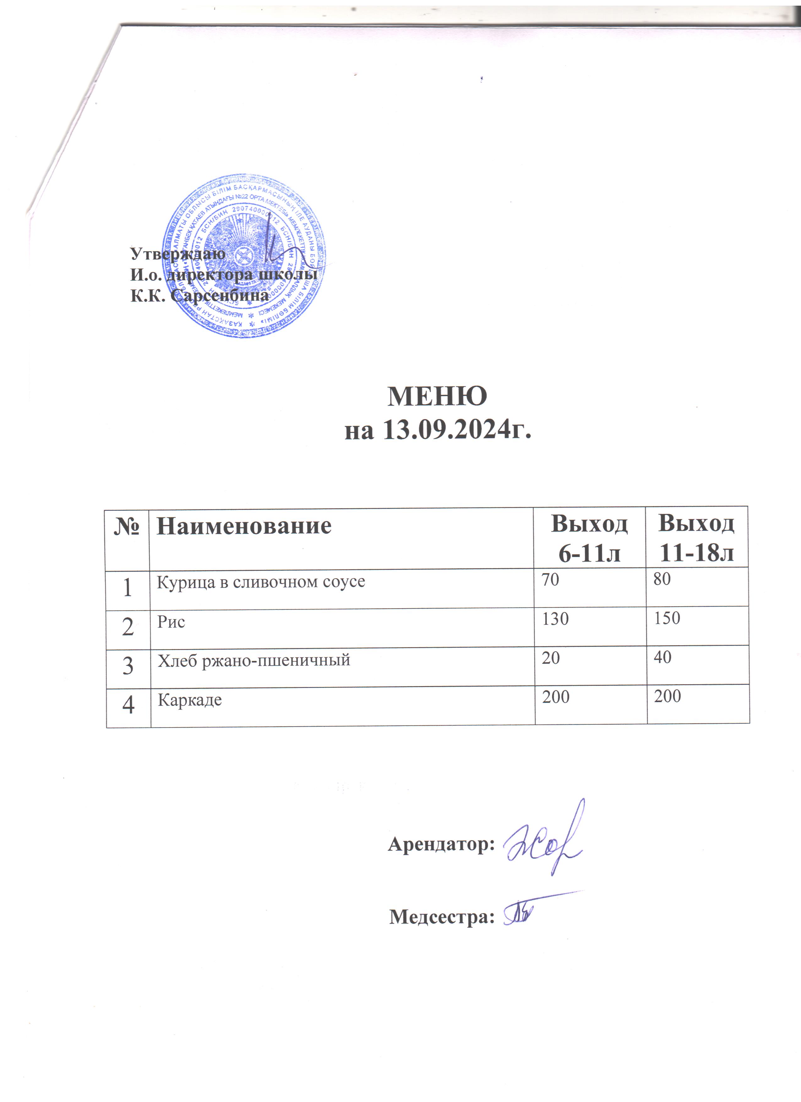 Ас мәзірі